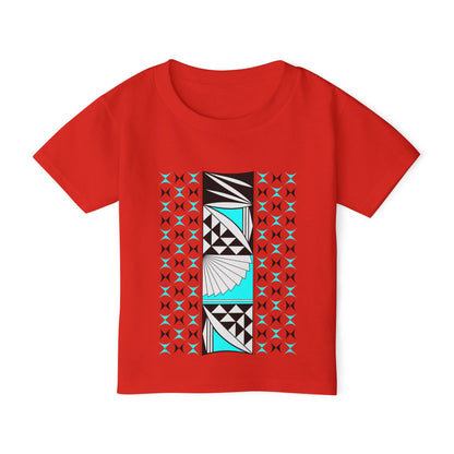 Turquoise Southwest Sunrise Toddler T-Shirt - Modern Geometric Design