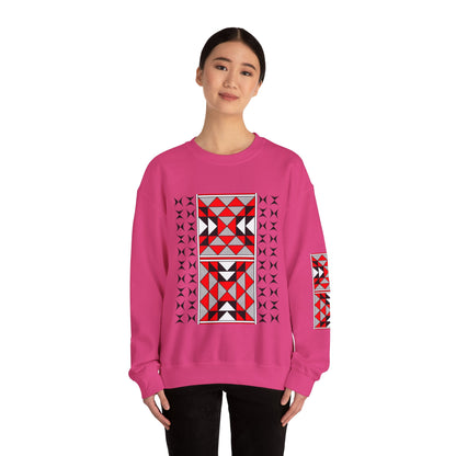 Sacred Mountains in Red Unisex Sweatshirt