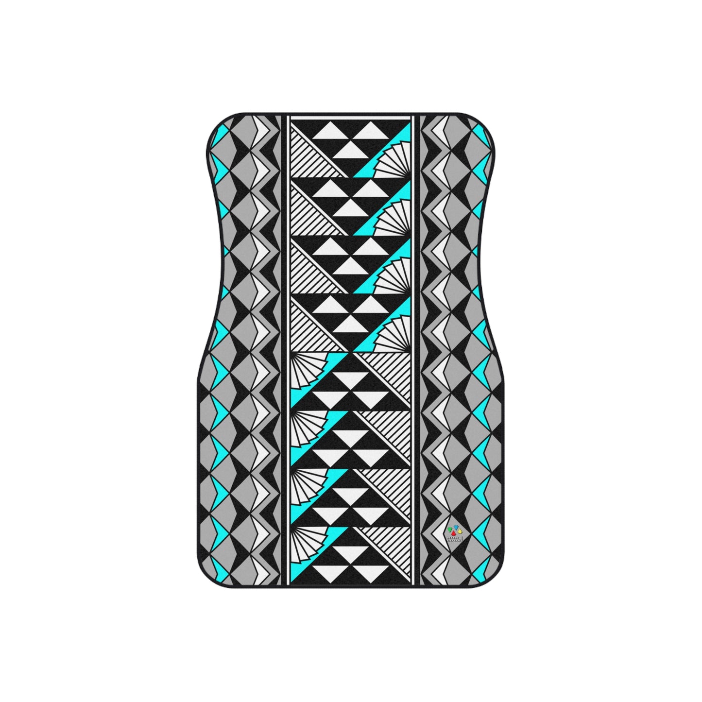 Sun and Rain in Turquoise Car Mats (Set of 4)