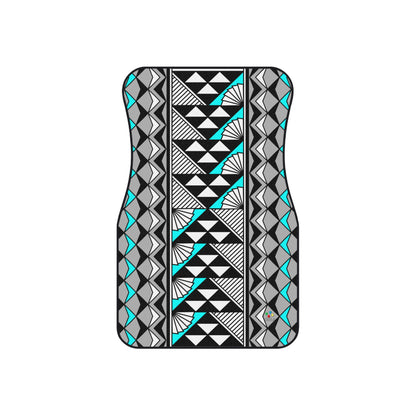 Sun and Rain in Turquoise Car Mats (Set of 4)