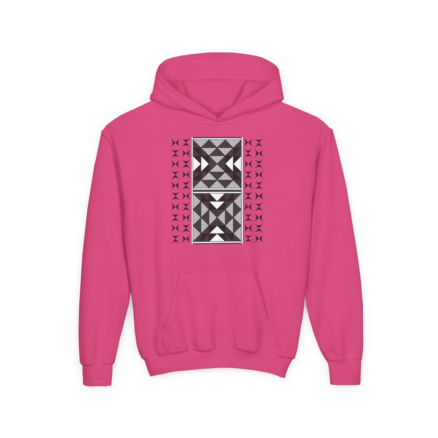 Sacred Mountains in Charcoal Youth Heavy Blend Hooded Sweatshirt