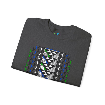 Sun and Rain in Green/Blue Unisex Sweatshirt