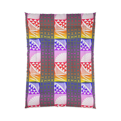 Rainbow Sunrise in Gray Comforter