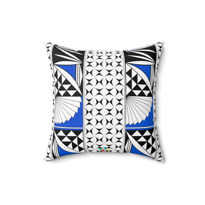 Southwest Sunrise in Blue Square Pillow