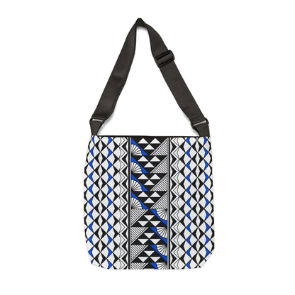 Blue Native Sun and Rain Adjustable Tote Bag