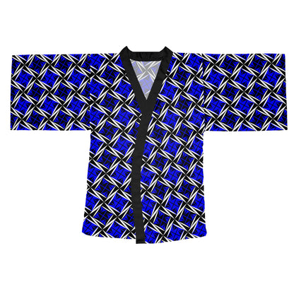 Sacred Winds in Blue Kimono Robe – Where Comfort Meets Native Grace