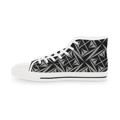 Sacred Winds in Charcoal High Top Sneakers