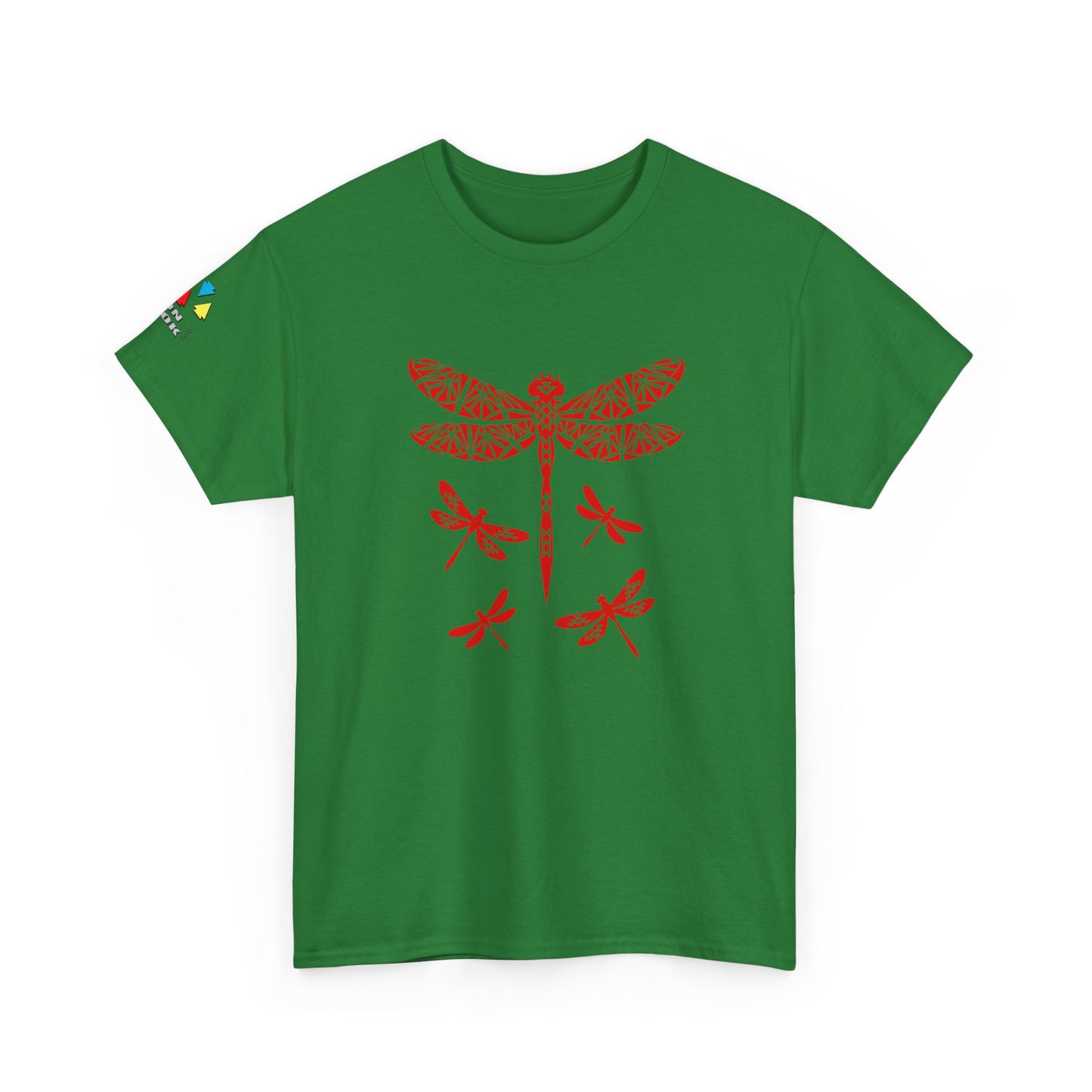 Native Dragonfly in Red Gildan Unisex Tee