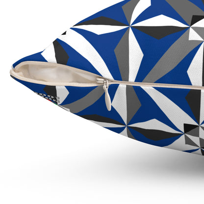 Morning Star in Blue Square Pillow