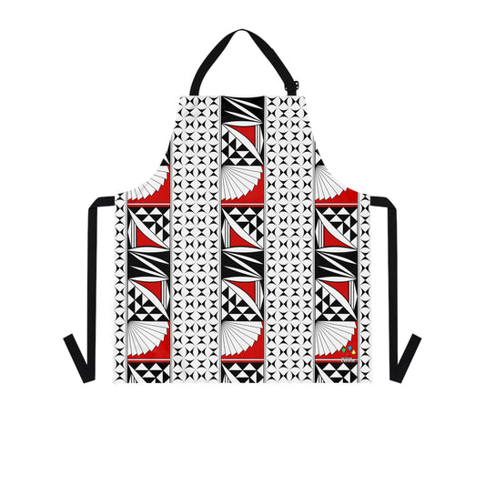 Southwest Sunrise 3 Row Red Two Pocket Apron