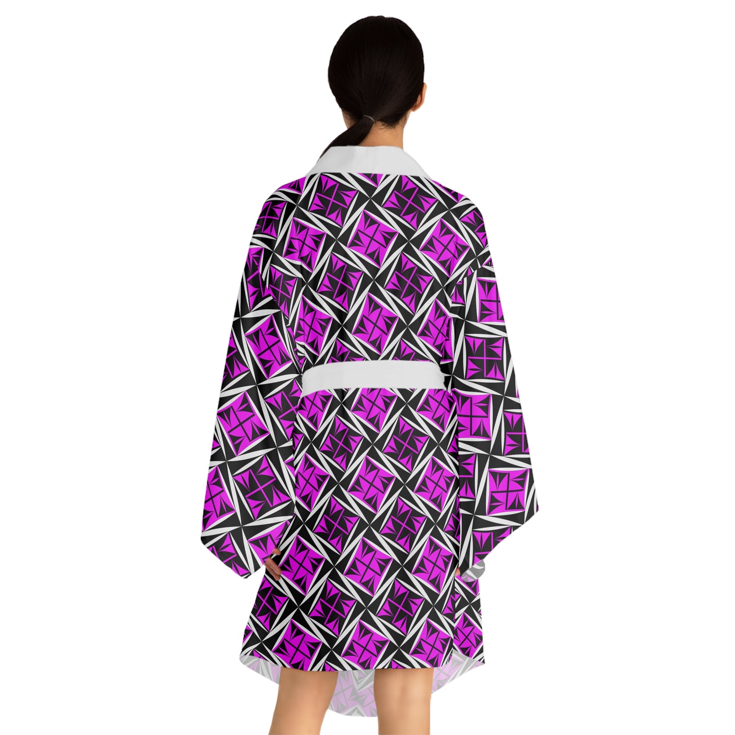 Sacred Winds in Pink Kimono Robe