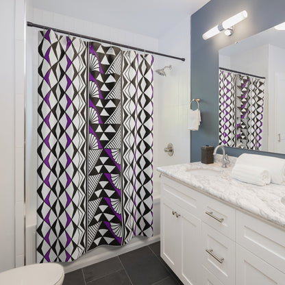 Purple Sun and Rain Shower Curtains