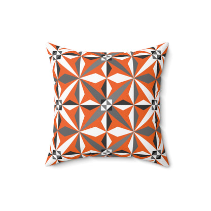 Morning Star in Orange Square Pillow
