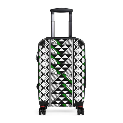 Southwest Rain and Sun in Green Suitcases