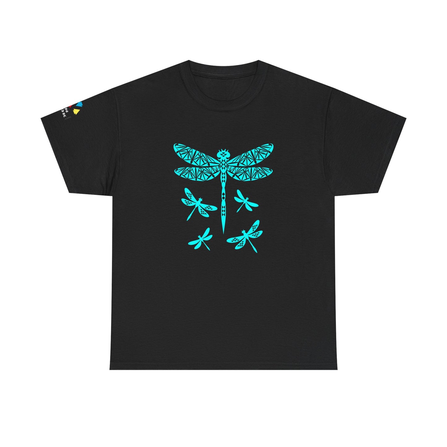 Native Dragonfly in Teal Gildan Unisex Tee