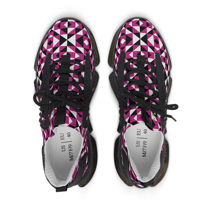Sacred Mountains on Pink Women's Mesh Sneakers