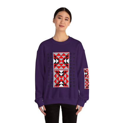 Sacred Mountains in Red Unisex Sweatshirt