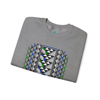 Sun and Rain in Green/Blue Unisex Sweatshirt
