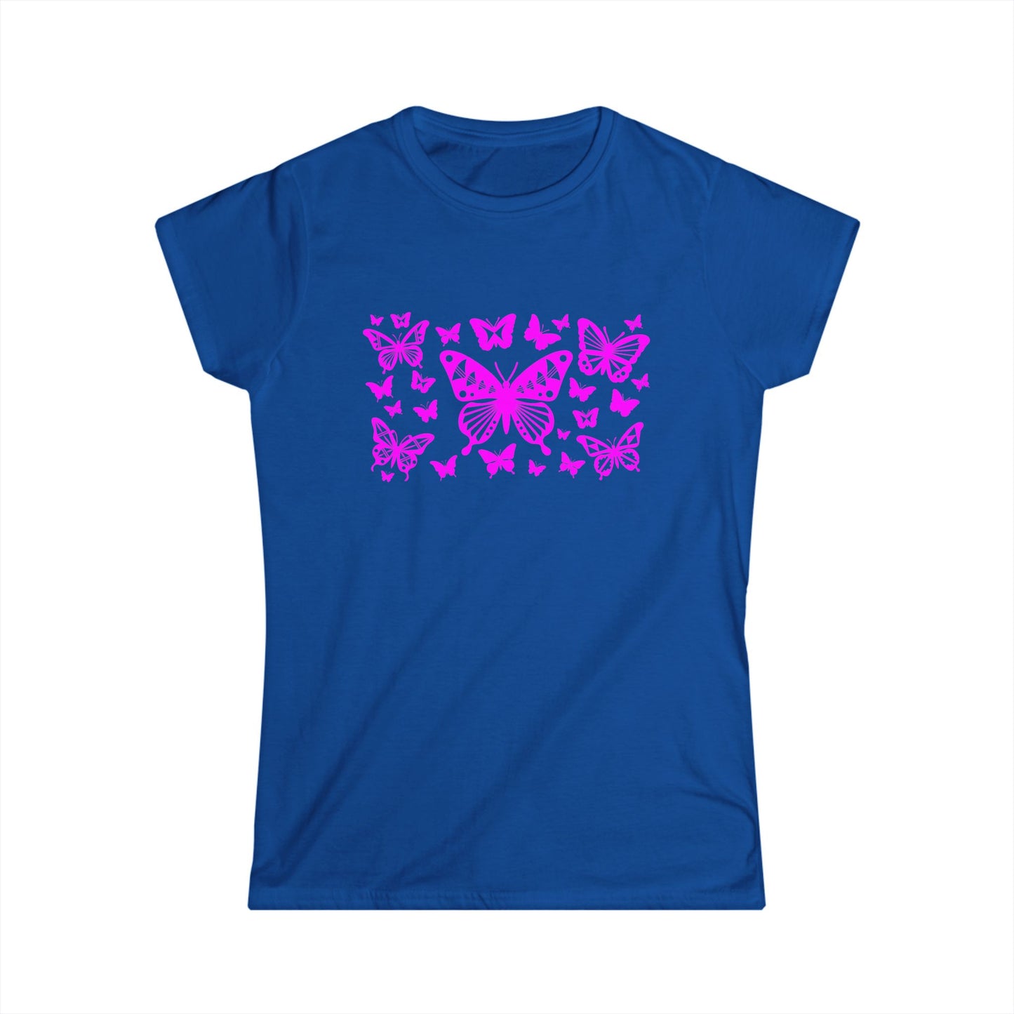 Pink Butterfly Blast Women's Softstyle Tee