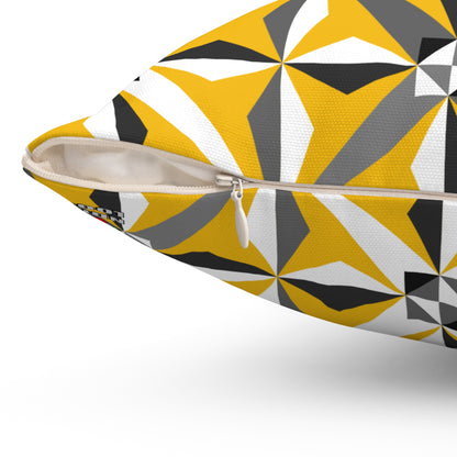 Morning Star in Yellow Square Pillow