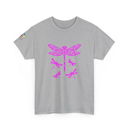 Native Dragonfly in Pink Gildan Unisex Tee