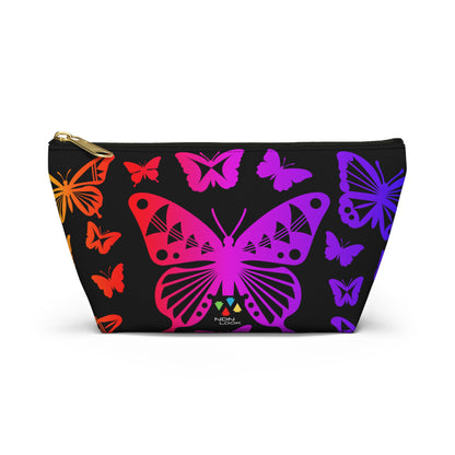 Rainbow Butterflies Pouch w T-bottom