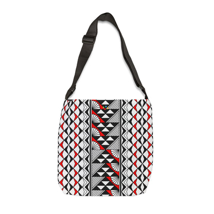 Red Native Sun and Rain Adjustable Tote Bag