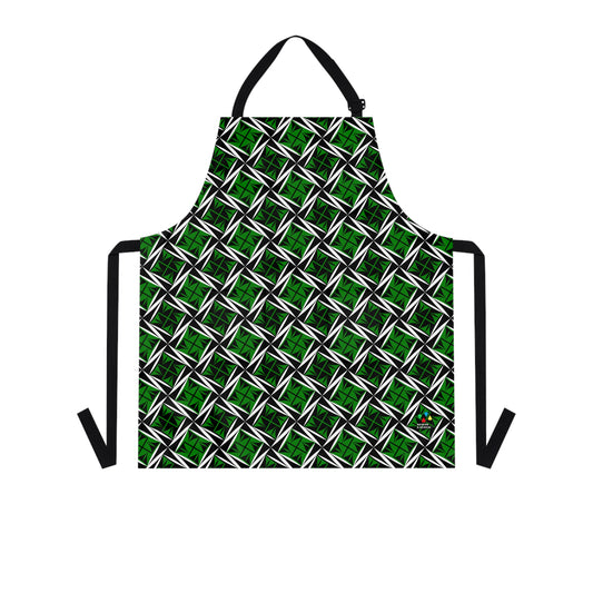Sacred Winds in Green Two Pocket Apron