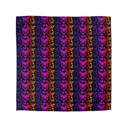 Rainbow Butterflies Microfiber Duvet Cover