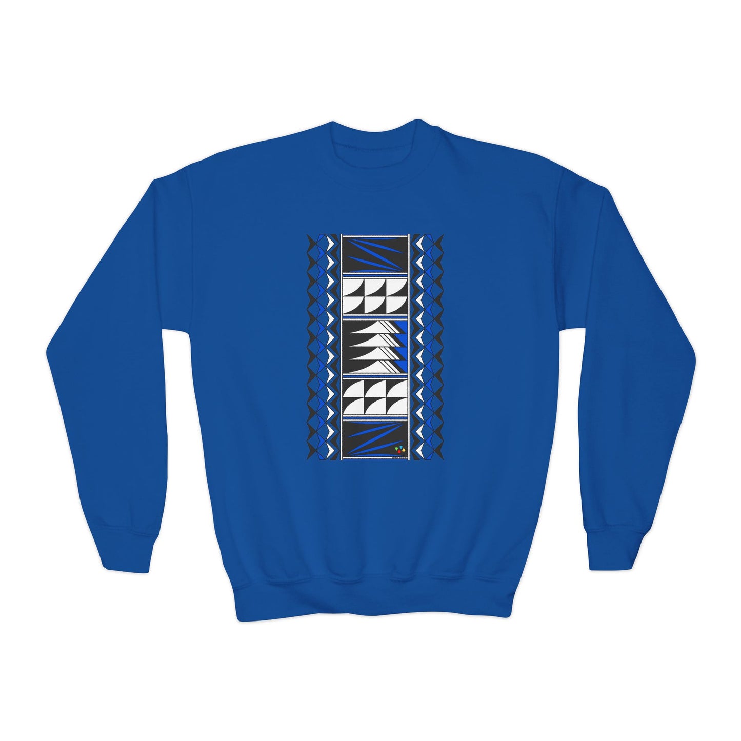 Feather Blessings in Blue Youth Crewneck Sweatshirt