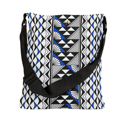 Blue Native Sun and Rain Adjustable Tote Bag