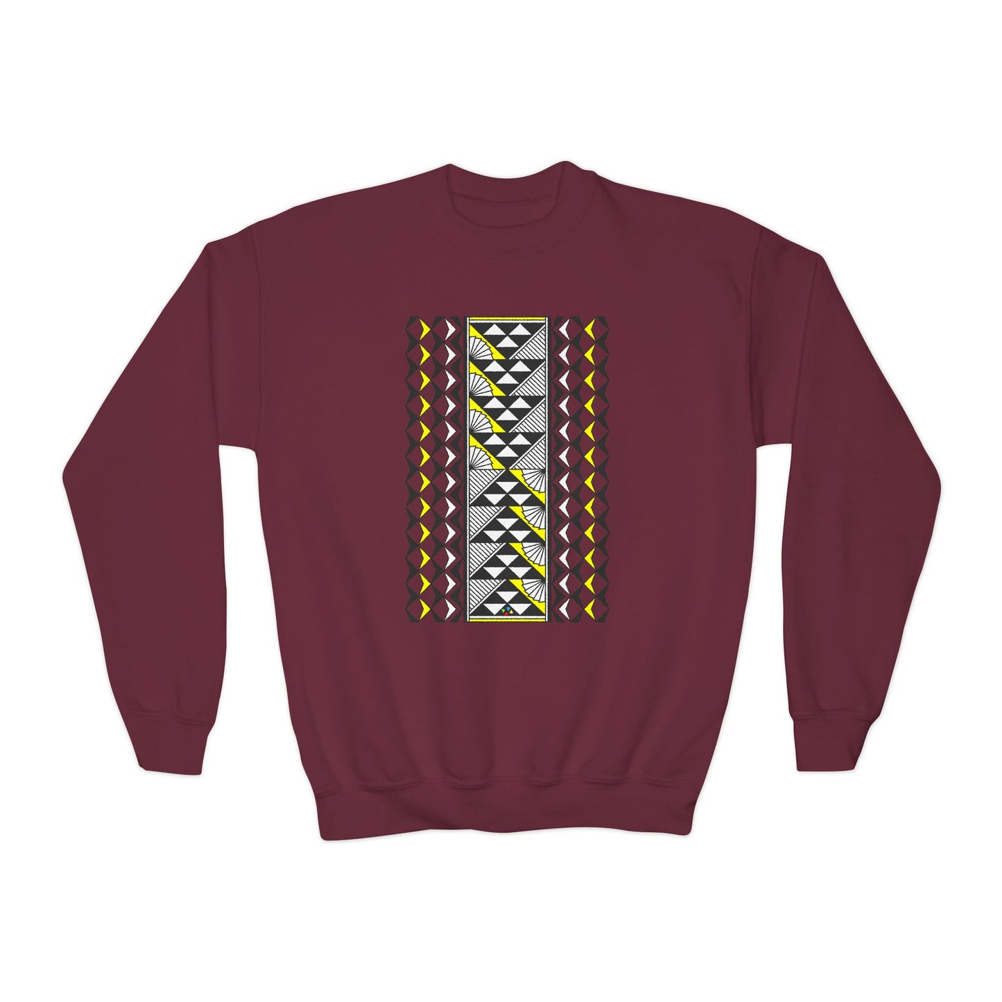 Rain and Sun in Yellow Youth Crewneck Sweatshirt