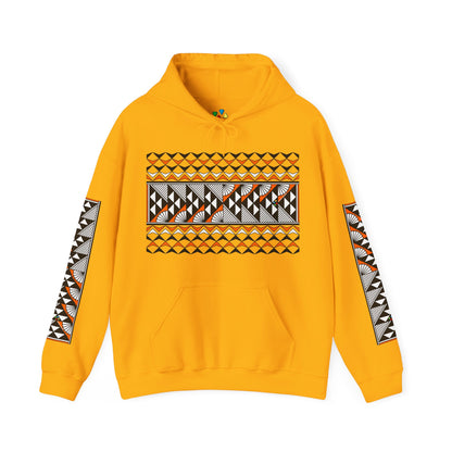 Sun and Rain in Orange Unisex Hoodie