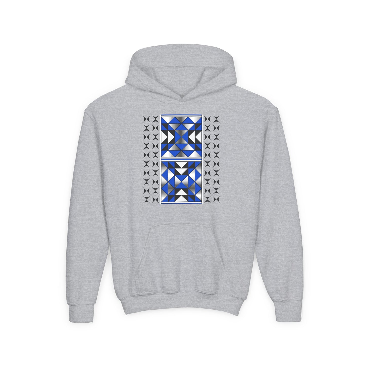 Sacred Mountains in Blue Youth Heavy Blend Hooded Sweatshirt