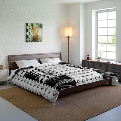 Southwest Feather Blessing on White Comforter