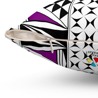 Southwest Sunrise in Purple Square Pillow