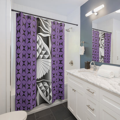 Purple Chrome Native Sunrise Shower Curtains