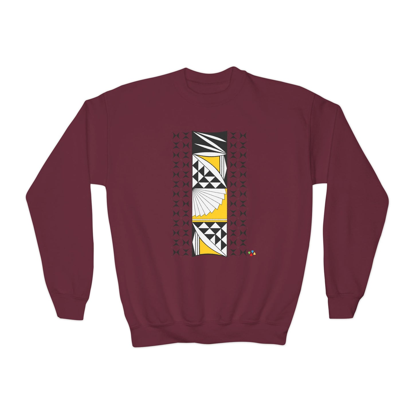 Southwest Sunrise in Yellow Youth Crewneck Sweatshirt