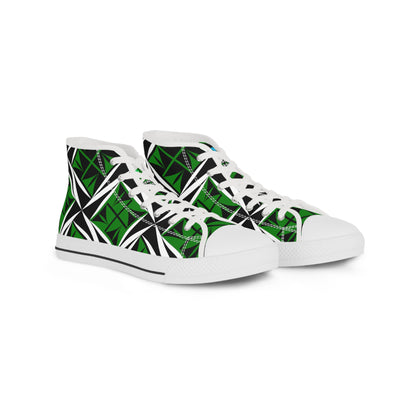 Sacred Winds in Green High Top Sneakers