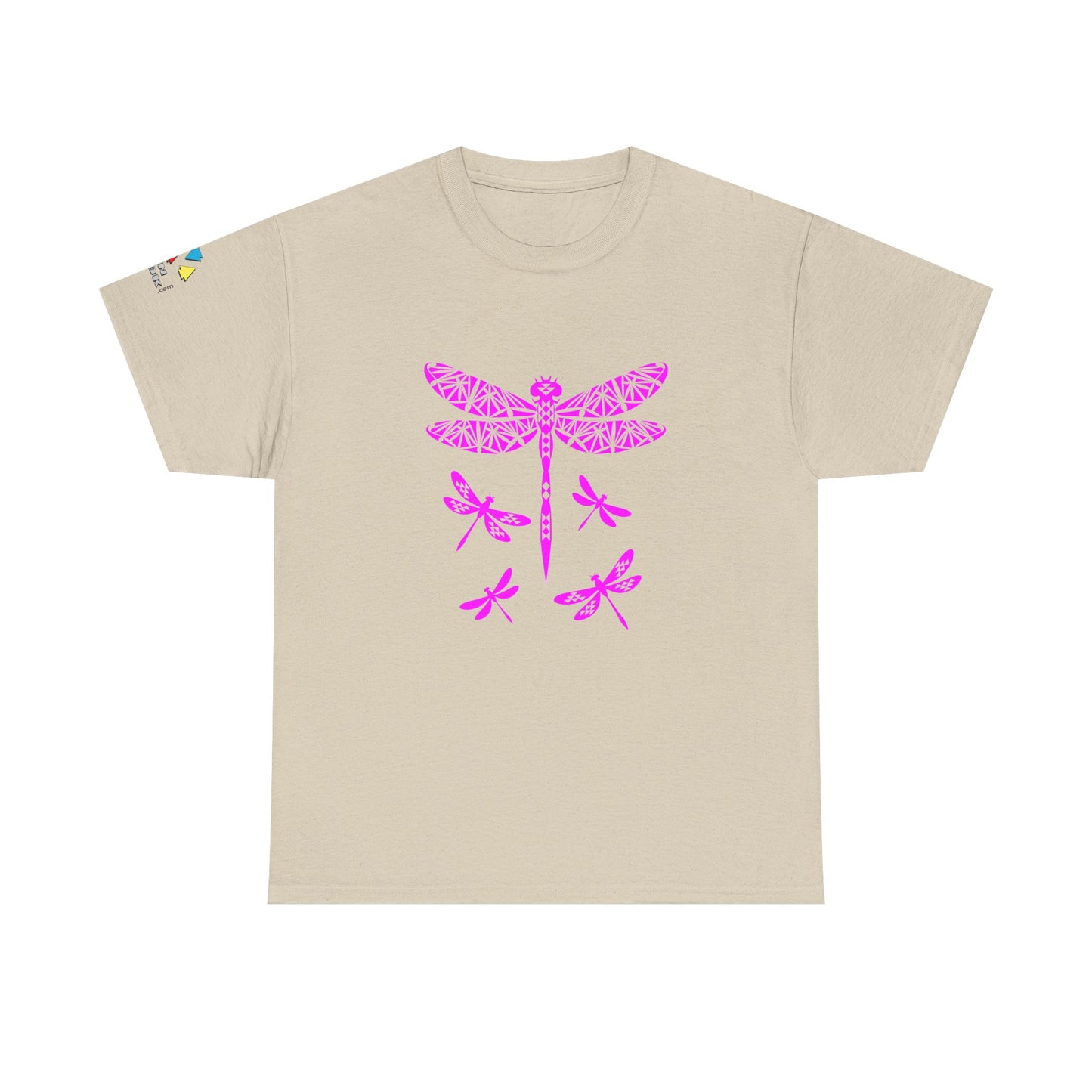 Native Dragonfly in Pink Gildan Unisex Tee