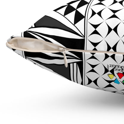 Southwest Sunrise in Charcoal Square Pillow