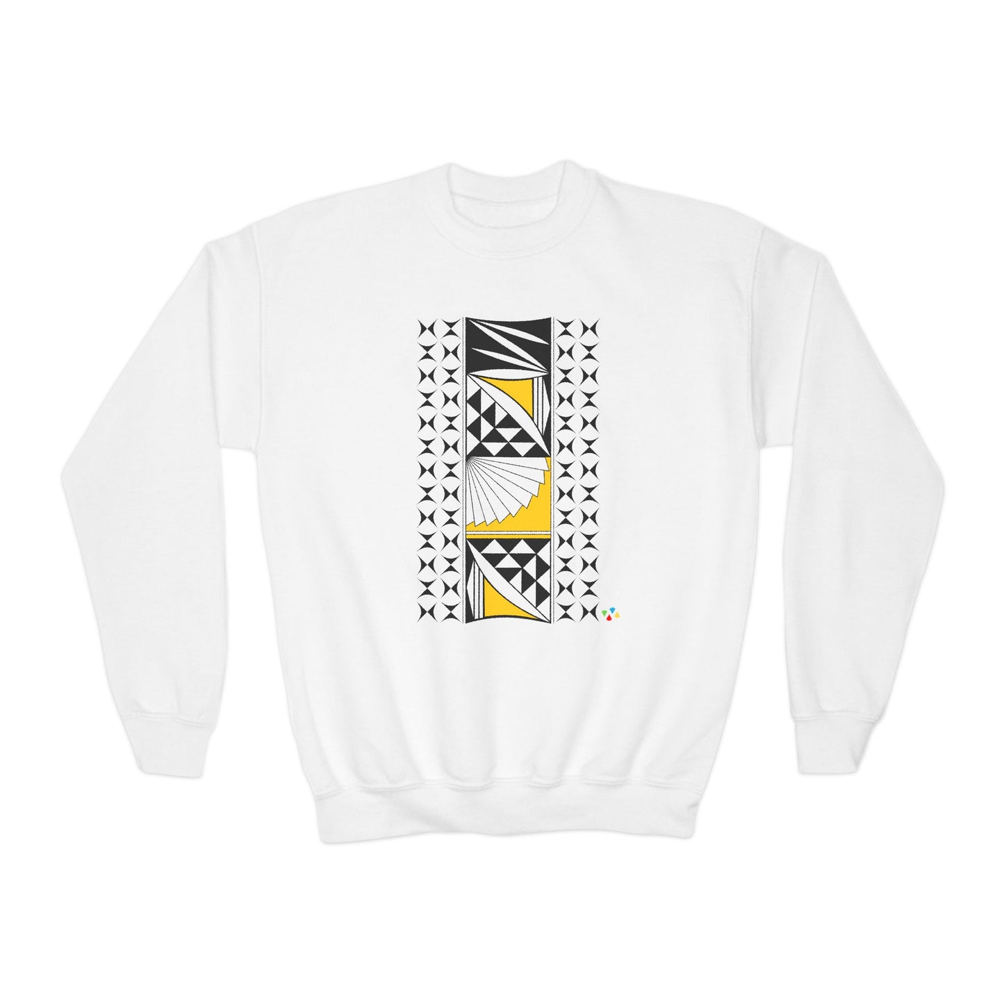 Southwest Sunrise in Yellow Youth Crewneck Sweatshirt