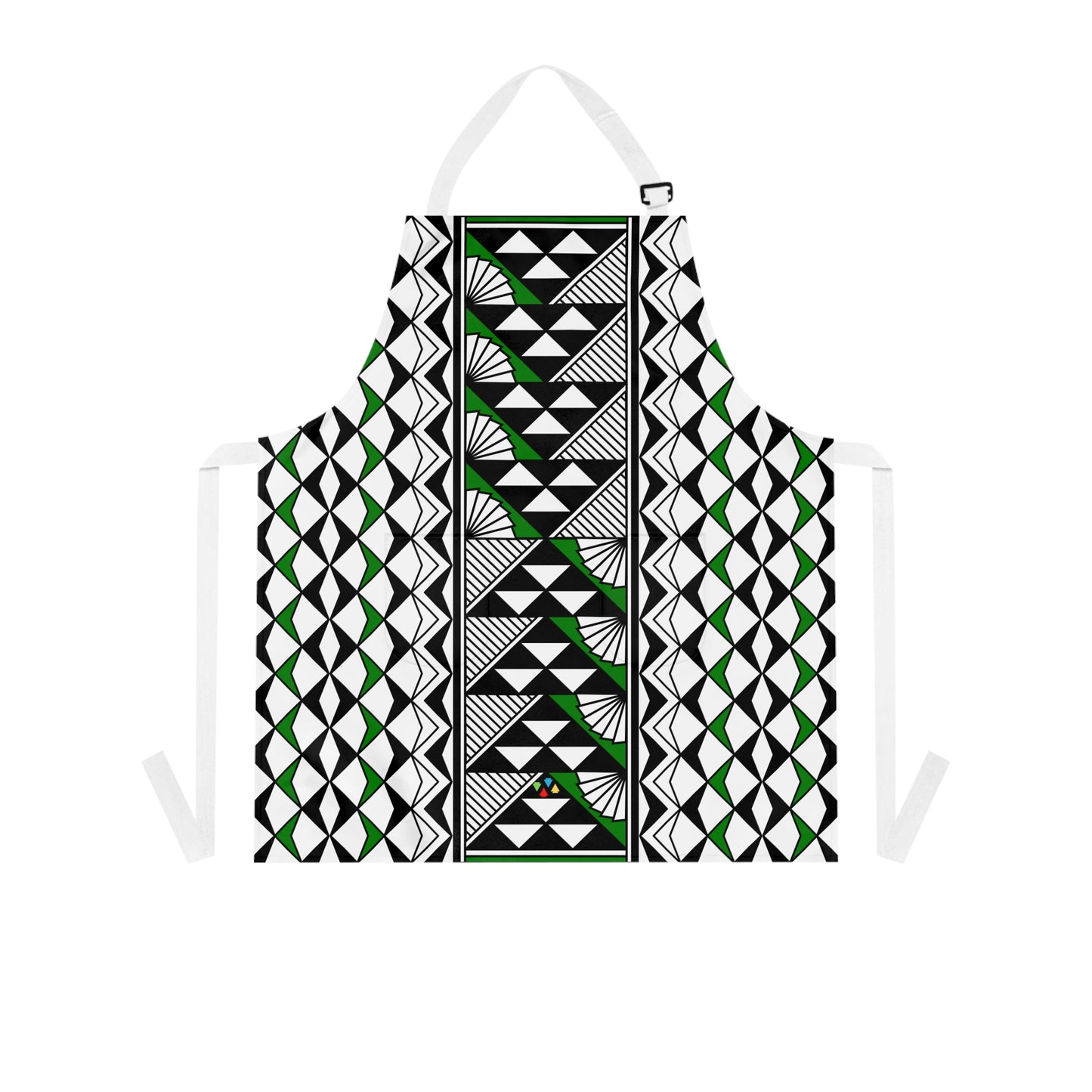 Green Native Sun and Rain Two Pocket Apron