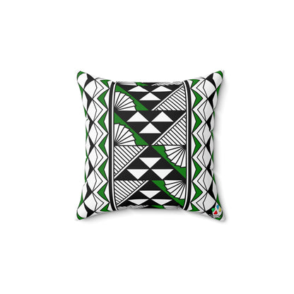 Sun and Rain in Green Spun Polyester Square Pillow