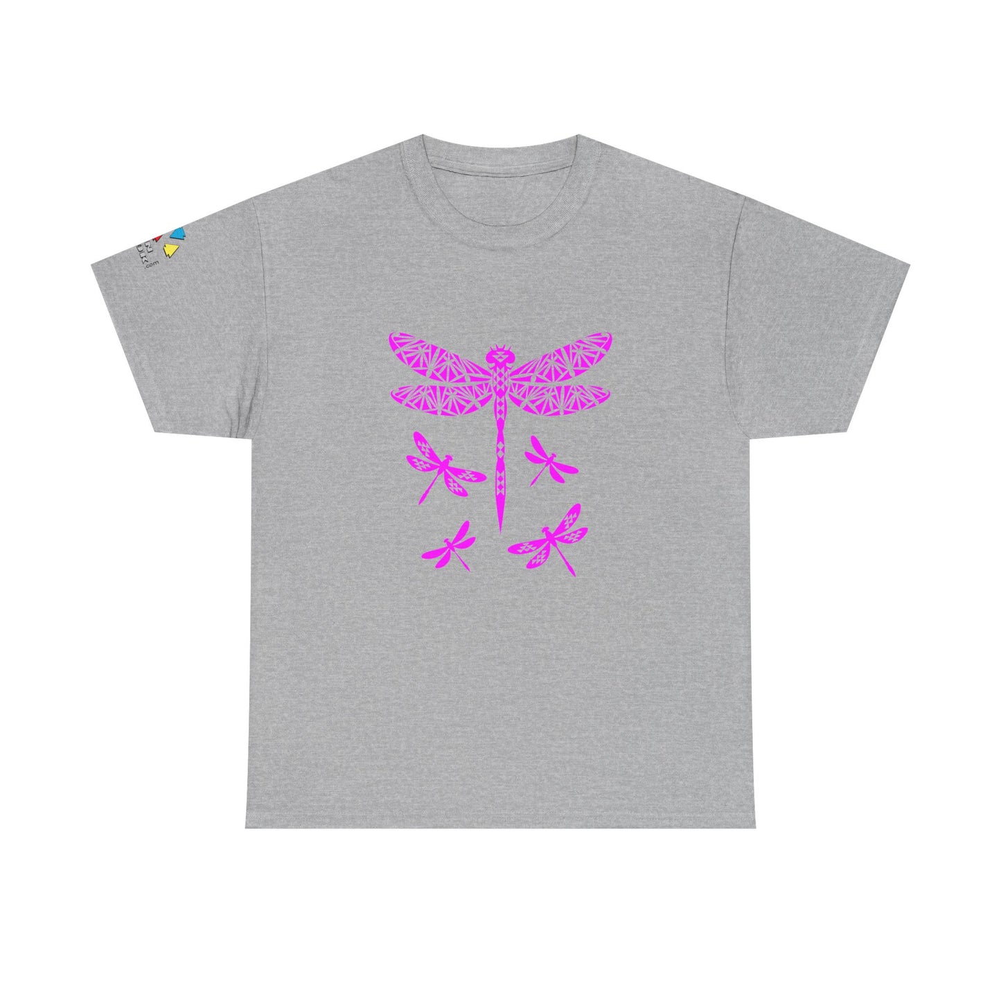 Native Dragonfly in Pink Gildan Unisex Tee