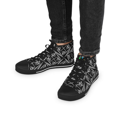 Sacred Winds in Charcoal High Top Sneakers