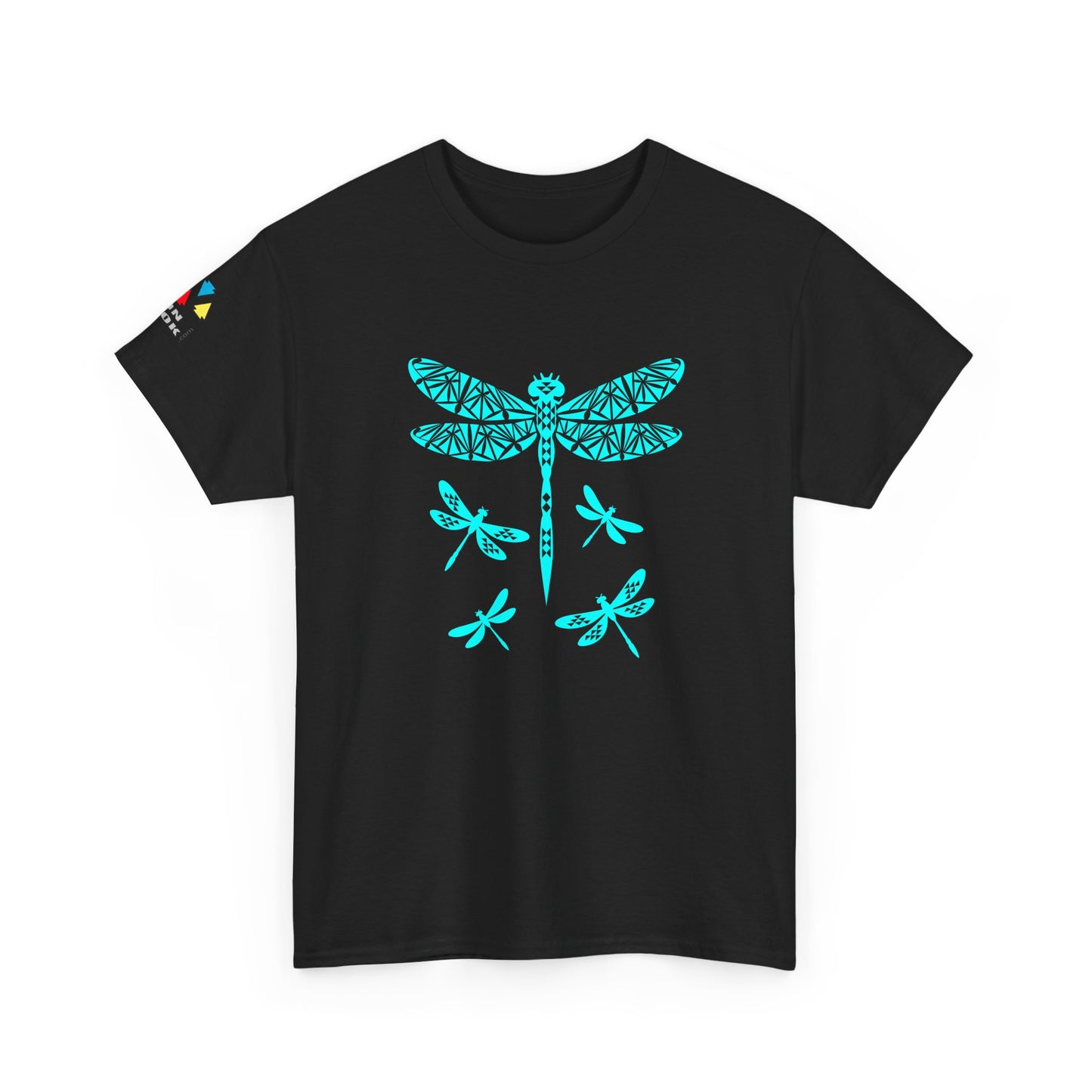 Native Dragonfly in Teal Gildan Unisex Tee