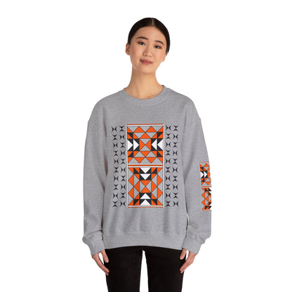 Sacred Mountains in Orange Unisex Sweatshirt