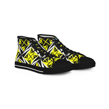 Sacred Winds in Yellow High Top Sneakers