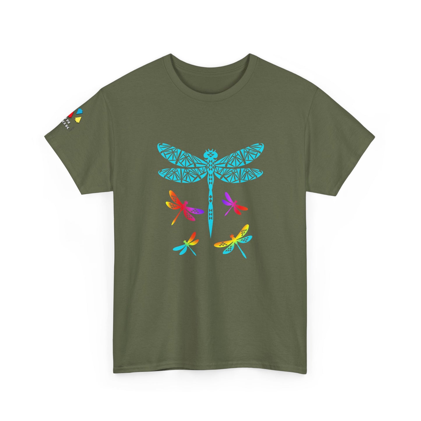 Rainbow Native Dragonfly Gildan Unisex Tee
